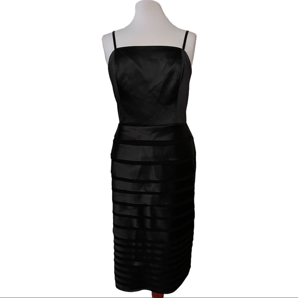 White House Black Market black tiered evening dress